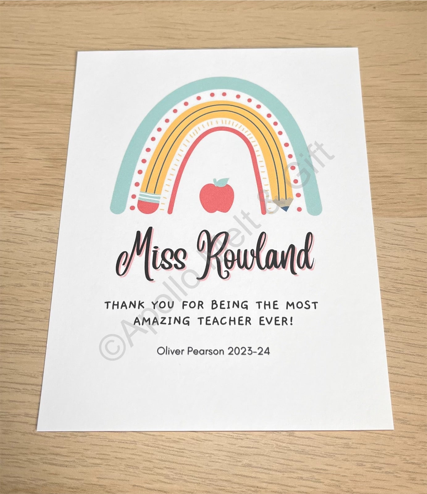 Personalised Teacher Prints
