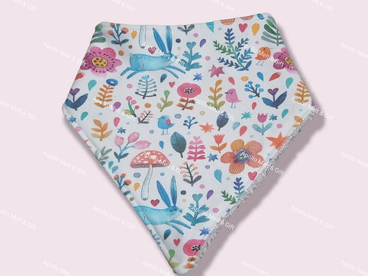 Baby Dribble bib- bunny meadow