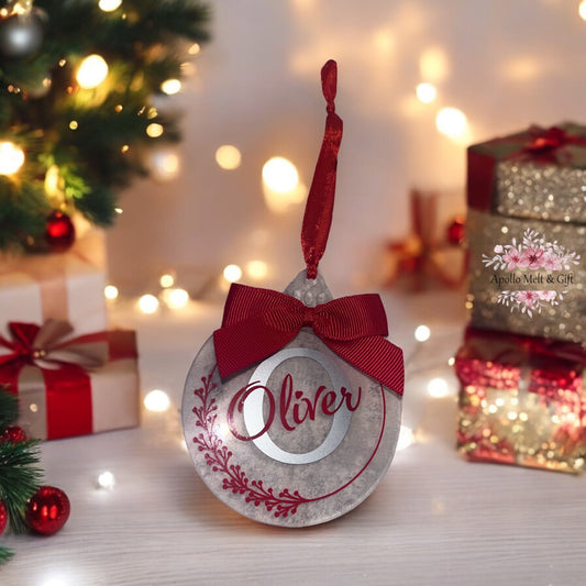 Personalised Flat Christmas Bauble